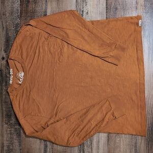 Devil-Dog Manufacturing Long Sleeve Pocket Tee Size XL in Burnt Orange